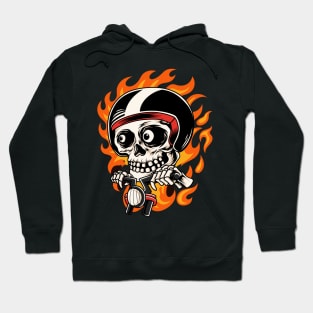 Skull head riding a bike Hoodie